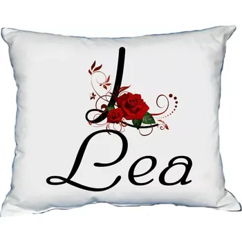 Dekorativní polštářek Polštář s dámským jménem LEA Černý (polštářek dámské jméno )