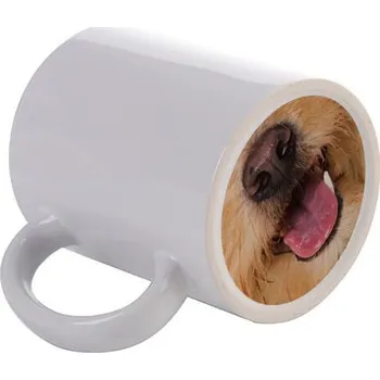 Hrnek 330 ml A+ s potiskem na spodní straně - psí jazyk sublimace termotransfer