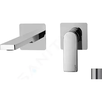 Vodovodní baterie Paffoni Tango Umyvadlová baterie pod omítku s tělesem, 2-otvorová instalace, nerez, TA104ST70