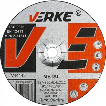 Brusný kotouč Brusný kotouč na železo 230x6,4x22,2mm, Verke V44143