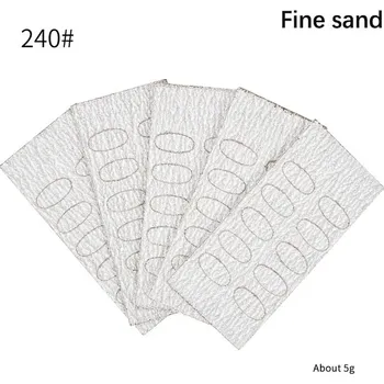 Kompletní sada na gelové nehty s bruskou, 50 ks samolepicích pískových plátků