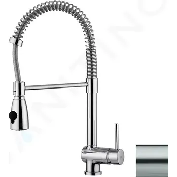 Vodovodní baterie Paffoni Stick Dřezová baterie s flexibilním ramenem, nerez, SK178ST