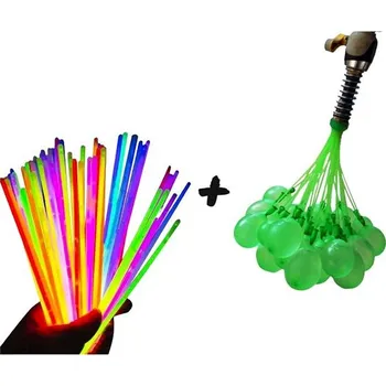 Karnevalový kostým Sada pro venkovní oslavu svítící tyčinky + vodní bomby