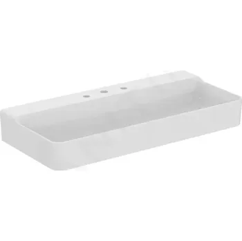 Umyvadlo Ideal Standard Conca Ceram Umyvadlo na desku 100x45 cm, bez přepadu, 3 otvory pro baterii, bílá, T383601