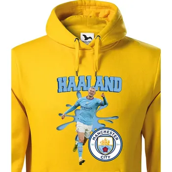 Pánská mikina Pánská mikina Haaland - Manchester City, Barva Žlutá, Velikost M, Canvas Pánská mikina Bezvatriko.cz 2363