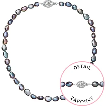 Náušnice Perlový náhrdelník z říčních perel se zapínáním z bílého 14 karátového zlata 822027.3/9265B peacock