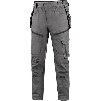 montérky CXS Kalhoty LEONIS, pánské, šedé s černými doplňky, vel. 58