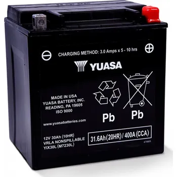 Motobaterie Továrně aktivovaná motocyklová baterie YUASA YIX30L