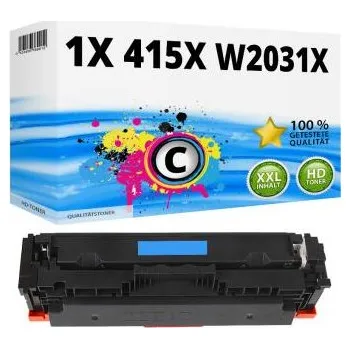 Toner HP 415X W2031X (alternativní) cyan/azurová - 6 000 stran (bez čipu)