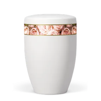 Smuteční dekorace Ekologická urna Royal White - Růže