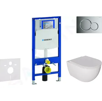 Geberit Duofix Set předstěnové instalace, klozetu Oudee a sedátka softclose, tlačítko Sigma01, lesklý chrom, SANI11CA1120