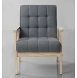 Křeslo PALAVAN, tmavě šedá/bílá lazura + vyzvednutí ZDARMA