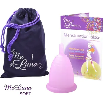 Menstruační kalíšek Me Luna Soft menstruační kalíšek se stopkou růžový