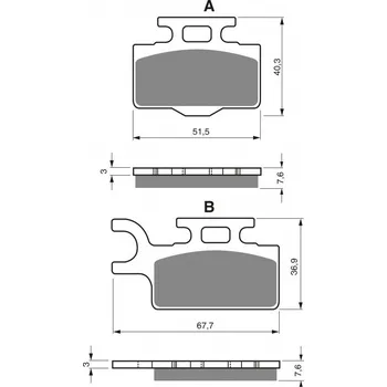 Brzdová destička Brzdové destičky GOLDFREN 167 K1