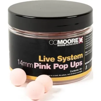 Boilies 45ks - Plovoucí Boilie CC Moore Live System Pop Ups 14mm Pink