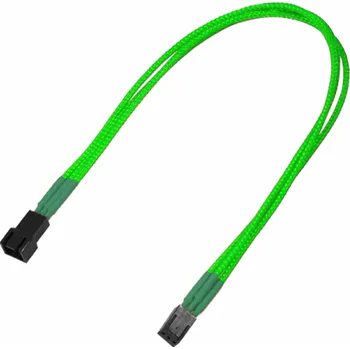 Audio kabel Nanoxia 3-pin - 3-pin, 0,3 m, světle zelená (NX3PV3ENG)