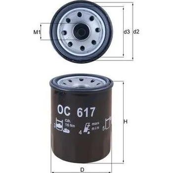 Olejový filtr Olejový filtr MAHLE OC 617