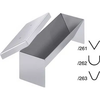 Forma na pečení Contacto | Forma na paštiky, nerezová - objem 0,7 l, 26x8 cm (Forma na paštiku, tvar "V", objem 0,75 litru)