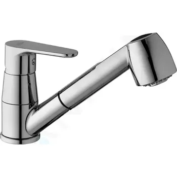 Vodovodní baterie Paffoni Green Dřezová baterie s výsuvnou sprškou, chrom, GR183CR