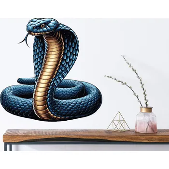 Samolepící dekorace Kobra samolepka na zeď arch 98 x 100 cm