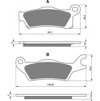 Brzdová destička Brzdové destičky GOLDFREN 309 S33 OFF-ROAD