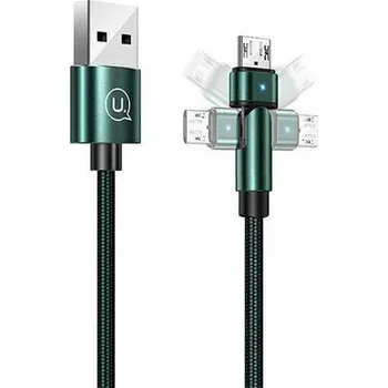 Datový kabel Usams USB-A - microUSB USB kabel 1 m Zelený (6958444929293)