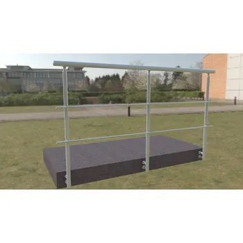 Hliníkové zábradlí 2 vodorovné příčky - boční kotvení (orientační cena)