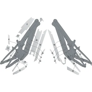 rám kola SYNCROS Frame Protection kit PATRON Carbon clear gloss