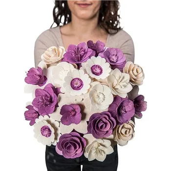 umělá květina Manboxeo Dřevěná vonící kytice 21 květin