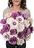 Manboxeo Dřevěná vonící kytice 21 květin, fialová