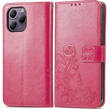 Příslušenství pro tablet VSECHNONAMOBIL 75002 ART FLOWERS Peněženkový obal pro Blackview A96 tmavě růžový