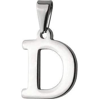 Přívěsek BM Jewellery Přívěsek písmeno D z chirurgické oceli S399015 stříbrná