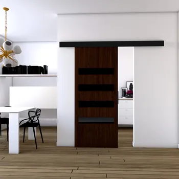 Interiérové dveře Posuvné dveře STANDART MIX F90, Wenge/Černá
