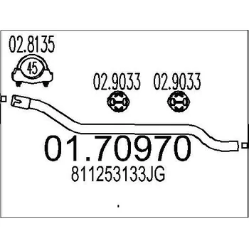 Výfuková trubka Výfuková trubka MTS 01.70970