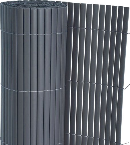 Plot z umělého bambusu BAMBUS ANTRACIT, role výška 1,2m x 3m, 3,6m2