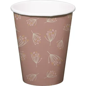 Party dekorace Folat Kelímky papírové kvetoucí baby girl 250 ml 8 ks