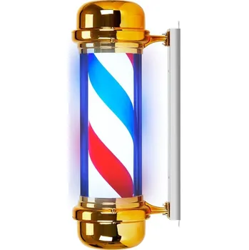 Kadeřnické křeslo Světelná reklama Barber Poole BB-02 - zlatá, velká