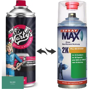 Barva ve spreji Barva ve spreji RAL 6033 stupeň lesku Lesk kvalita laku 2K Polyuretanový lak