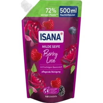 Mýdlo ISANA Jemné mýdlo Berry Love na doplnění 500 ml