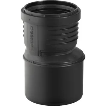 Kanalizační potrubí Geberit SILENT-PP redukce excentrická DN125/100, s hrdlem, odpadní, odhlučněná, PP-MD, černá