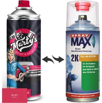 Barva ve spreji Barva ve spreji RAL 3017 stupeň lesku Mat kvalita laku 1K Akrylátový lak