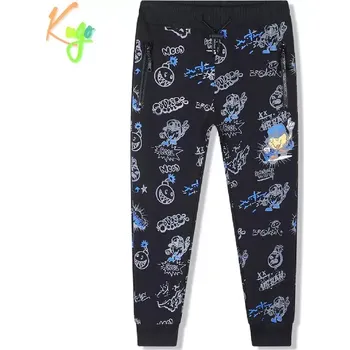 Chlapecké tepláky Kugo FT6021, černé / černý zip