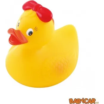 Hračka pro nejmenší CANPOL BABIES pískací kachnička do vody Červená