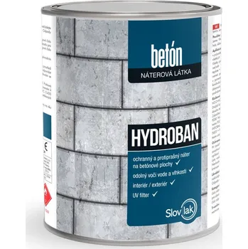 barva na beton Slovlak Hydroban voděodolná univerzální barva na beton 0.75 kg 0840 Červenohnědá