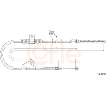 Auto-moto Tažné lanko, parkovací brzda COFLE 17.2290