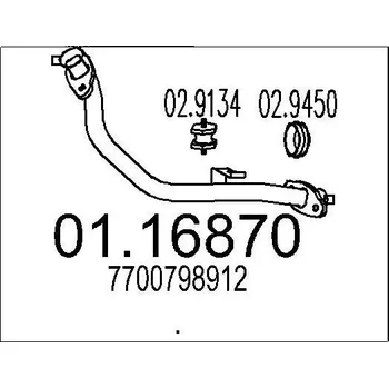Výfuková trubka Výfuková trubka MTS 01.16870