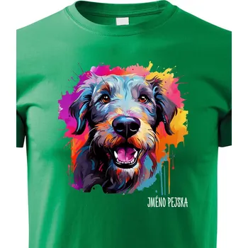 Chlapecké tričko Dětské tričko Írsky vlkodav, Barva Zelená, Velikost 110 cm/4 roky, Canvas Dětské tričko 2558