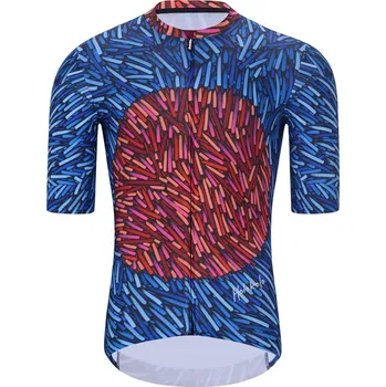 cyklistický dres HOLOKOLO Cyklistický dres s krátkým rukávem - TAMELESS - modrá/červená XS