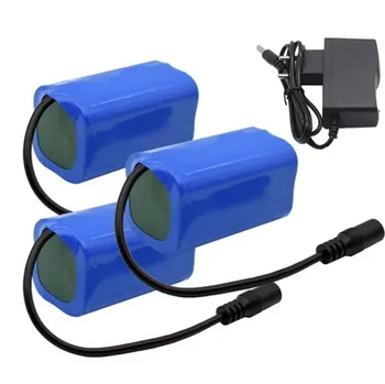 Li-ion baterie 7,4 V 12800 mAh pro RC modely modrá 3 ks + nabíječka RC náhradní díl Li-ion baterie 7,4 V 12800 mAh pro RC modely modrá 3 ks + nabíječka