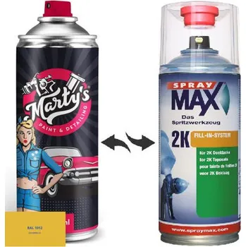 Barva ve spreji Barva ve spreji RAL 1012 stupeň lesku Polomat kvalita laku 2K Polyuretanový lak